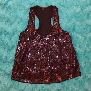 Black sequin top